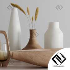 Набор деревянных ваз