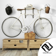 Кронштейн для хранения велосипеда с декором Bicycle storage bracket with decor
