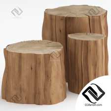 Журнальные столики из пней Stump coffee tables