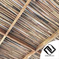 Ceiling bamboo thick crooked branch n1