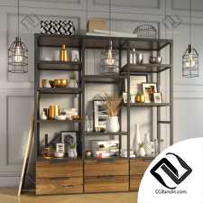 Декоративный набор Decor set Shelving unit with decor elements