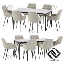 Стол и стулья Dining set 90