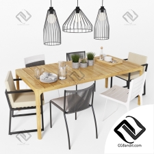 Стол и стул Table and chair Outdoor ELIZABETH