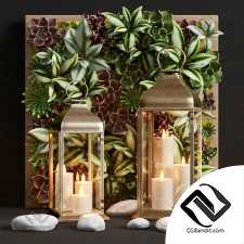 Декоративный набор Pottery Barn CHESTER BRUSHED BRASS LANTERN