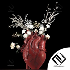 Heart Vase_Red
