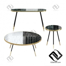 Band marble coffee table by Bethan Gray