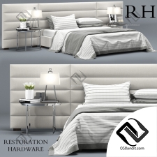 Кровати Bed RH Modern custom horizontal channel