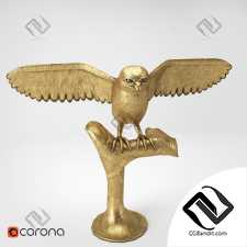 Скульптуры Sculptures Golden owl
