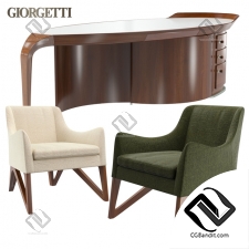 Стол и стул Table and chair Giorgetti