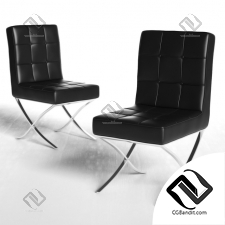Стул Chair Milania Black Leather