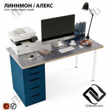 Офисная мебель table IKEA LINNMON,ALEX