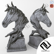 Скульптуры Sculptures Horse Head 02