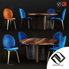 Стол и стул Table and chair Visionnaire Respiro Astrid