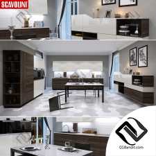 Кухня Kitchen furniture Scavolini Flux Swing Lineare