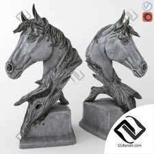 Скульптуры Sculptures Horse Head 02