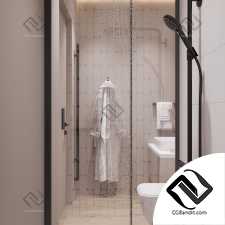 shower room 3d scene интерьер