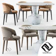 Стол и стул Table and chair Potocco Velis tub,Anfora