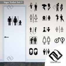 Таблички наклейки на двери в туалет Decals stickers on the toilet door 2