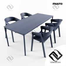 Стол и стул Table and chair Muuto Cover