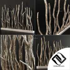 Planter wall branch crooked old n4