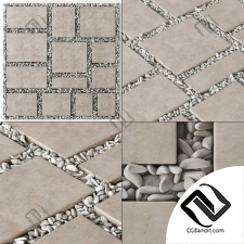 Paving tile square pebble n2