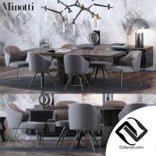 Стол и стул Table and chair Minotti 24