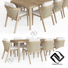 Стол и стул Table and chair RH MALTA TEAK