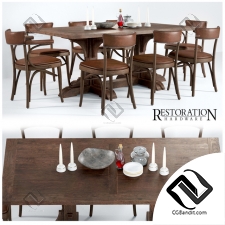 Стол и стул Table and chair Restoration Hardware 7