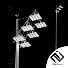 Lighting pole with EWO spotlights
