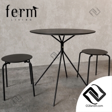 Стол и стул Table and chair Herman Stoll by Ferm Living