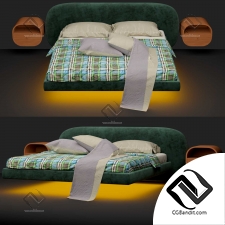 Парящая кровать, тумба Soaring bed_bedside_table
