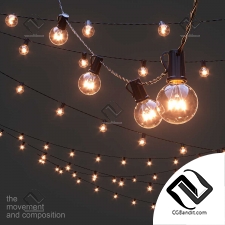 Уличное освещение ретро гирлянды