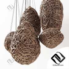 Branch decor lamp egg n1 / Люстры из веток 