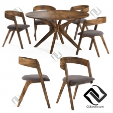 Стол и стул Table and chair CALICO, WELLS