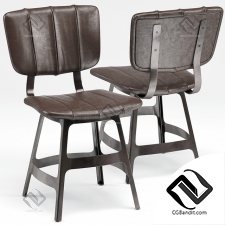 Стулья Chair Robertson Espresso Brown Leather Iron