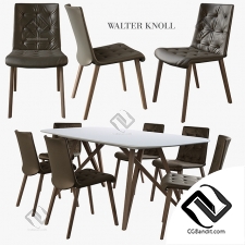Стол и стул Table and chair Walter Knoll Liz wood