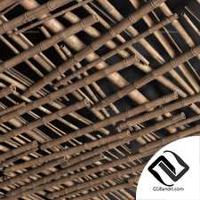 Bamboo ceiling decor tiki bar