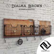 Прихожая Hallway Hanger magazine rack Dialma Brown DB003637