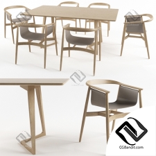 Стол и стул Table and chair Zeitraum Twist and Pelle