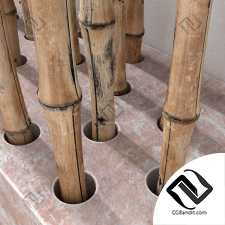 Bamboo red concrere fundament