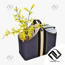 Сумка газетница с декором Magazine bag with decor