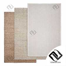 Handwoven Jute Jagged Chevron Area Rug