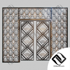 Двери Forged lattice on the front door