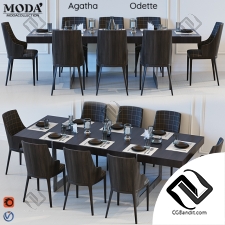 Стол и стул Table and chair Moda Agatha Odette