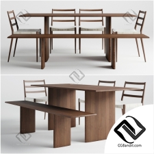 Стол и стул Table and chair West Elm 55