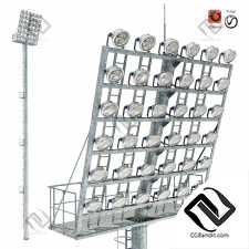 Уличное освещение МГФ-40-CP прожекторные мачты со стационарной короной