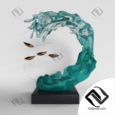 Скульптуры Wave and fish
