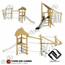 Игровой комплекс для детских площадок TOWER AND CLIMBER