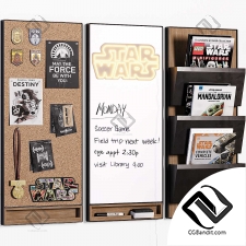 Белая доска и органайзер для файлов Pottery Barn Star Wars Trenton