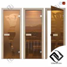 Дверь стеклянная для сауны Glass door for sauna Sauna wood